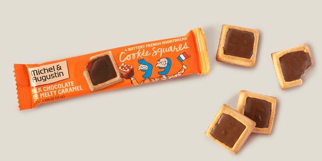 Michel and Augustin Milk Chocolate Caramel Cookie Squares