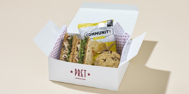 Pret's Chicken Salad and Avo Sandwich Boxed Lunch