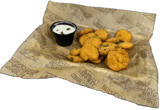Spicy Batter-Dipped Pub Pickle Chips
