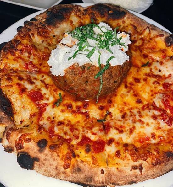 Kobe Meatball on a Pizza