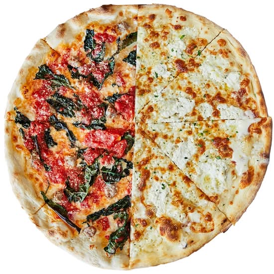 Half and Half Round Pizza