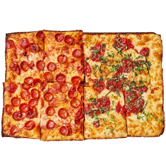 Half and Half Square Pizza