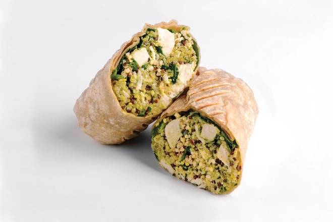 Spinach and Pesto Burrito