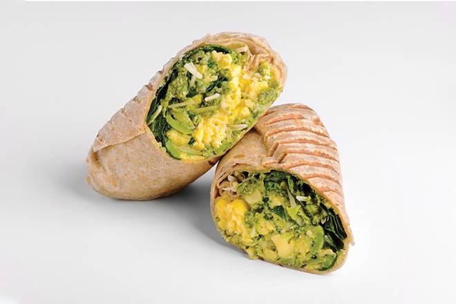 Sunrise Spinach and Pesto Burrito