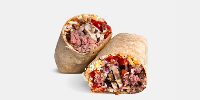 BBQ Bison Cheesesteak Wrap