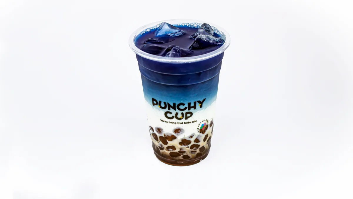 Honey Butterfly Pea Latte+Pearls 💙