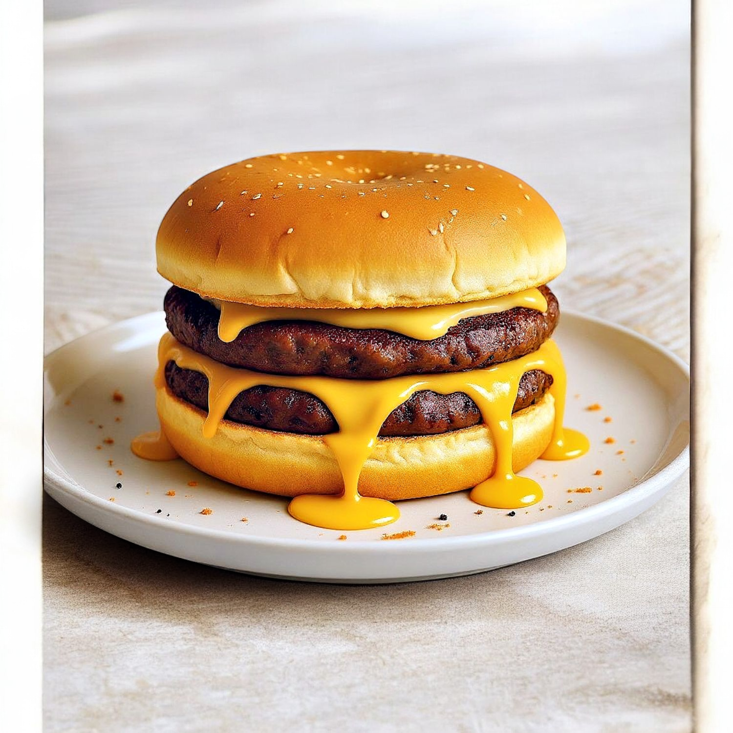 Hamburguesa Con Doble Torta