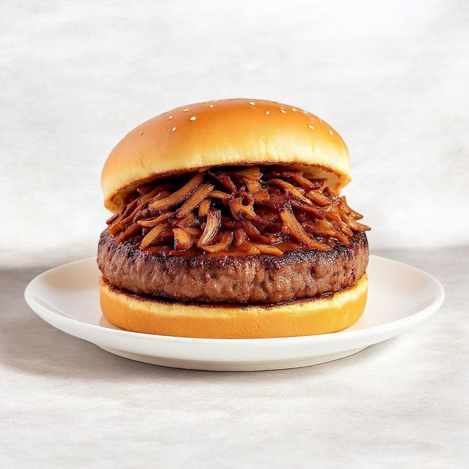 Hamb 1/4 L Carne Mechada