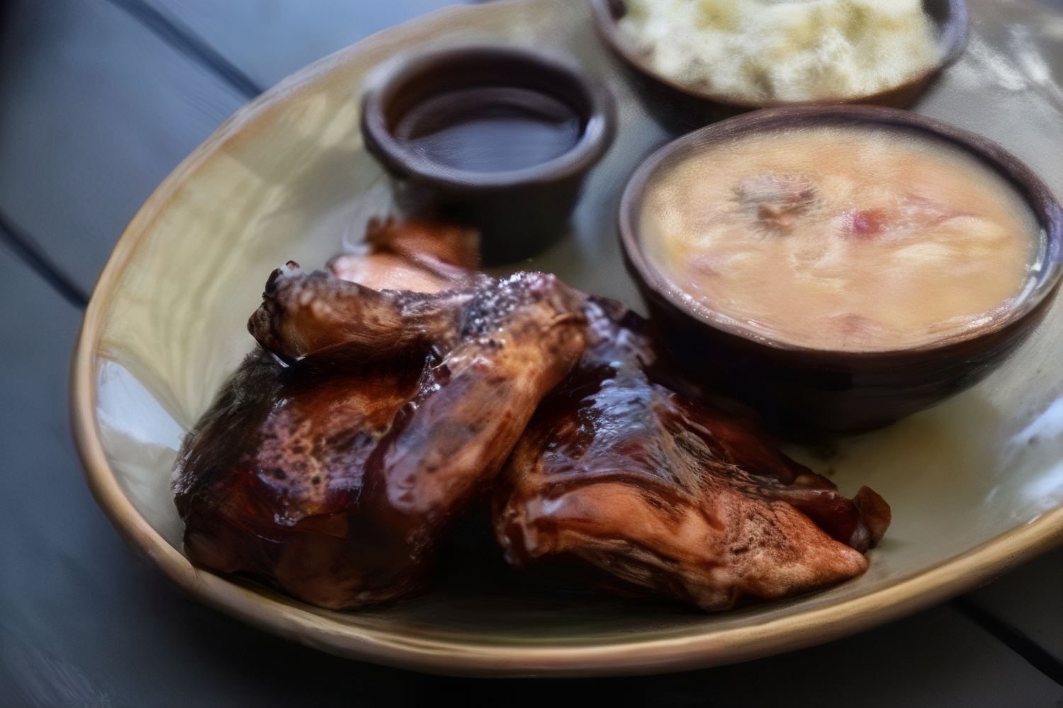 Lunch- Smoked and Charred Half Chicken