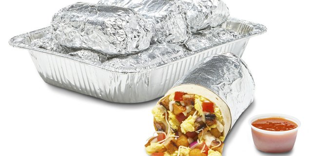 Small Breakfast Chicken Burrito