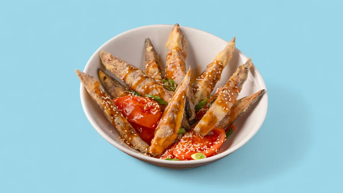 Xırçıltılı badımcan salatı