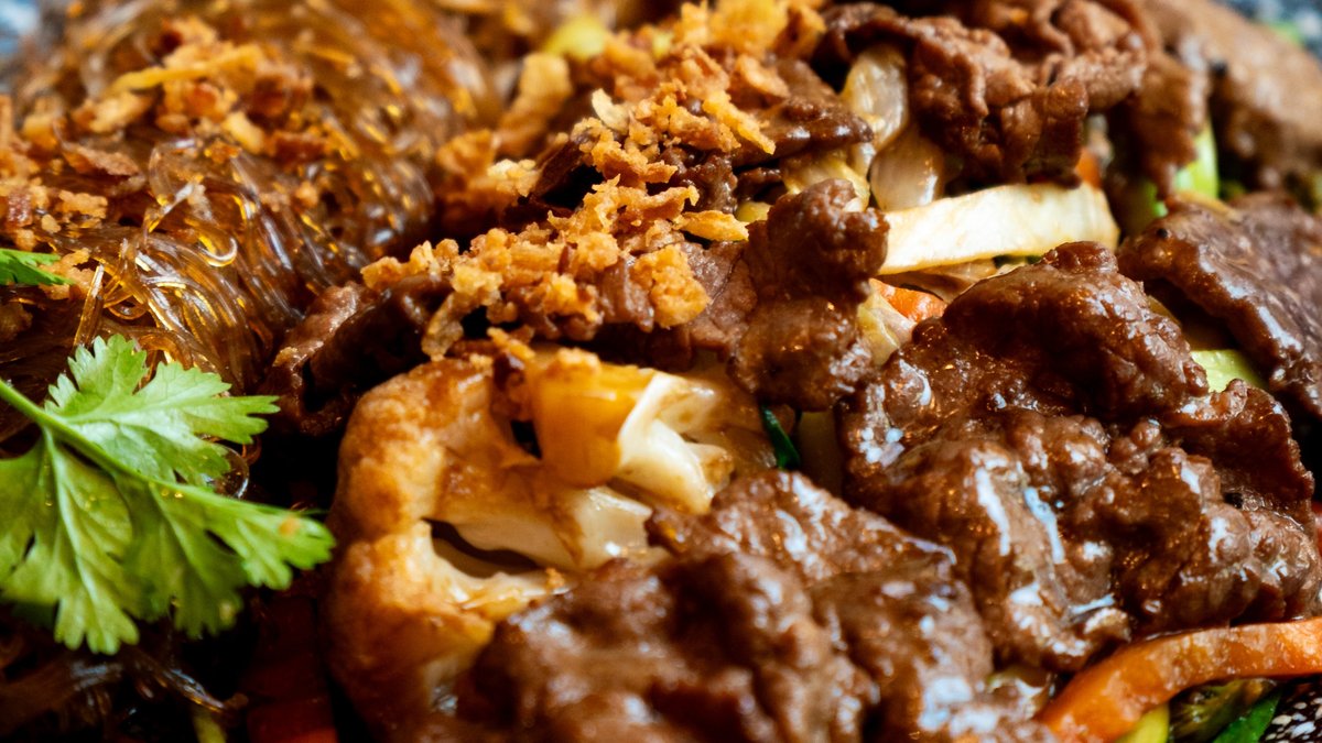 Miến xào bò