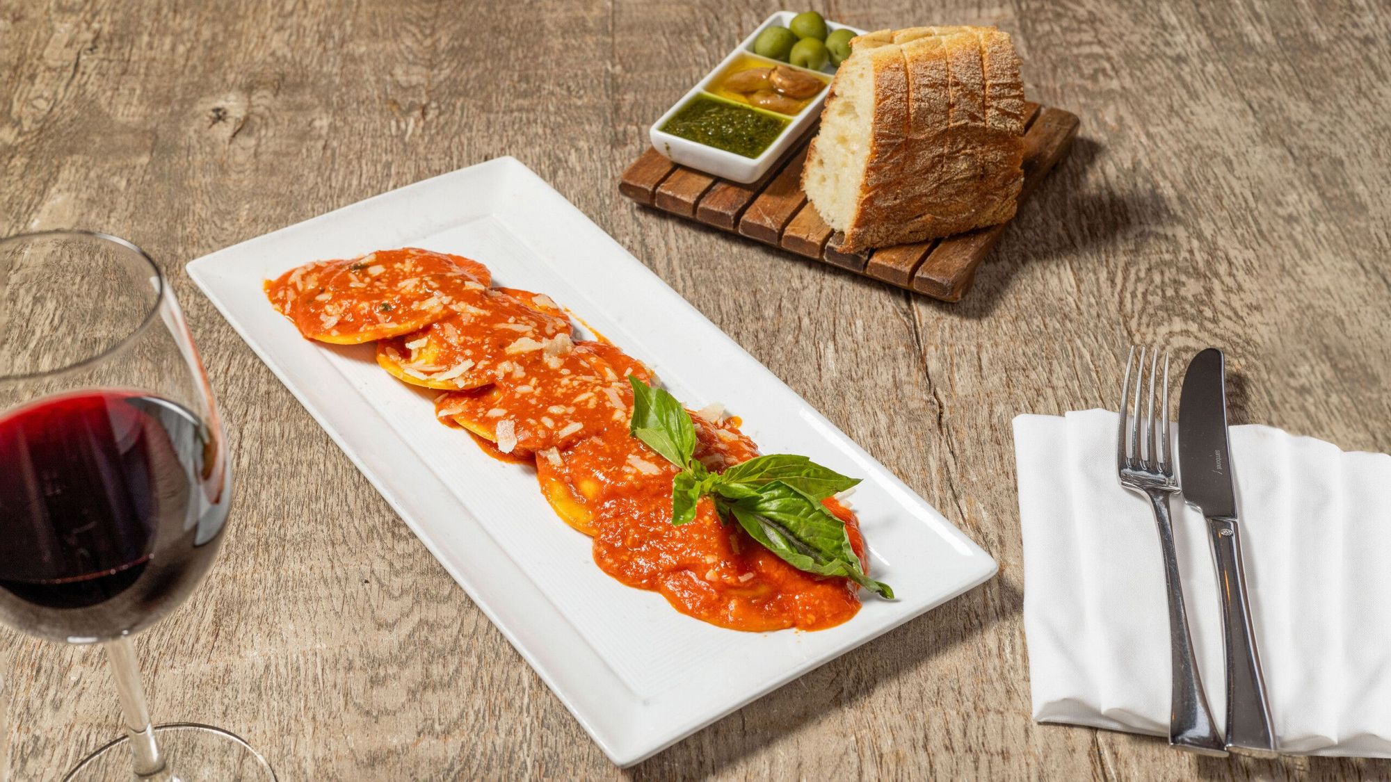 Caprese ravioli