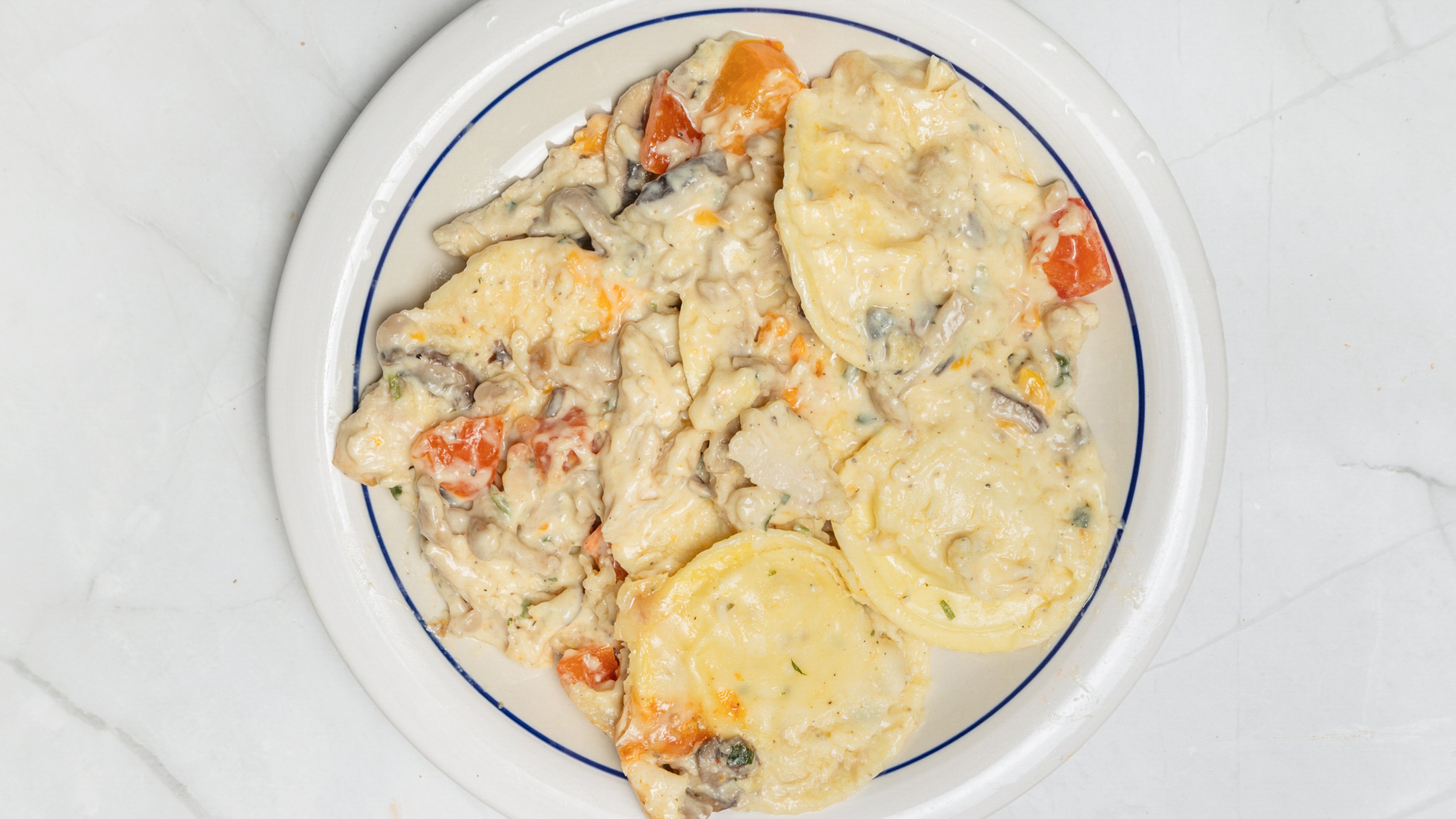Cuscinetti Ripieni di Pollo Arrosto con Funghi Selvatici