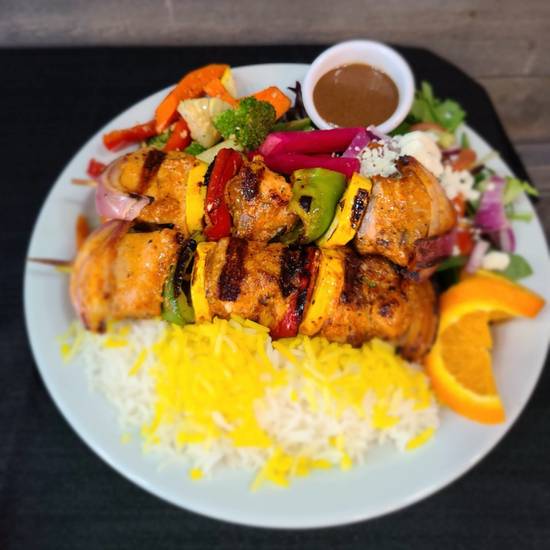 Salmon Kebob Plate