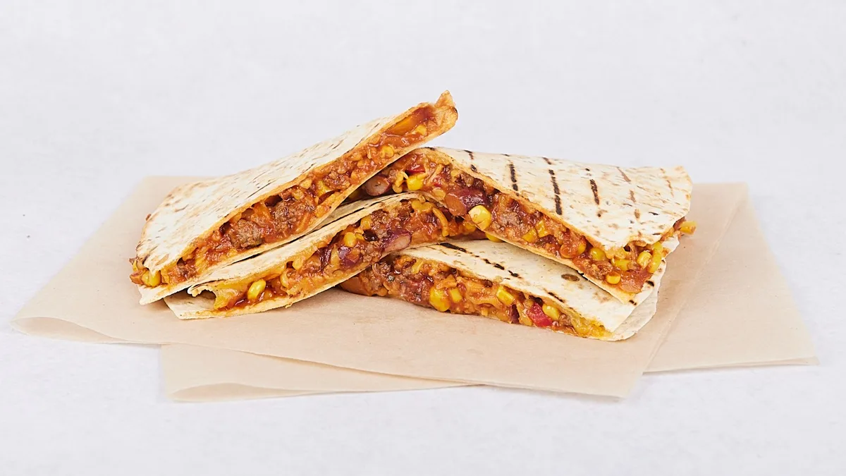 Quesadilla chilli con carne veggie