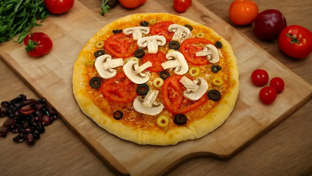 Göbələkli Pizza