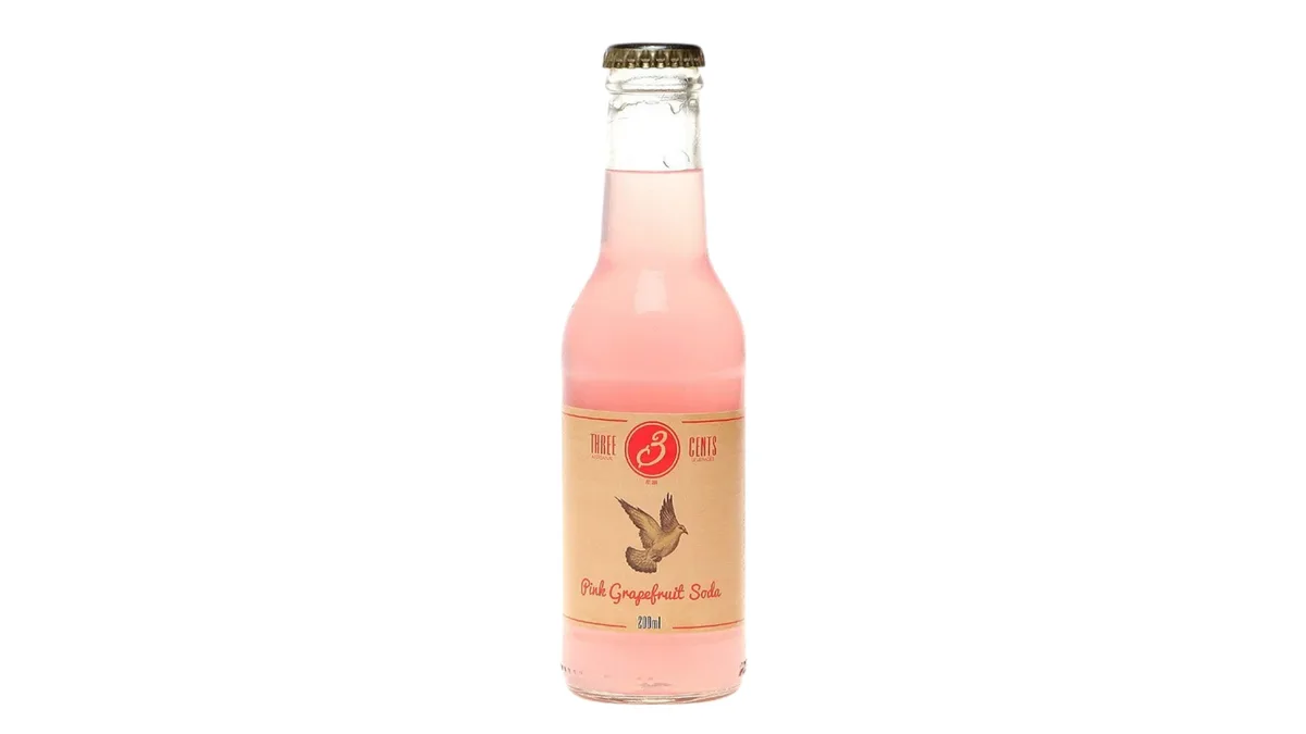 3 Cents Premium Pink Grapefruit Soda 0.2 l