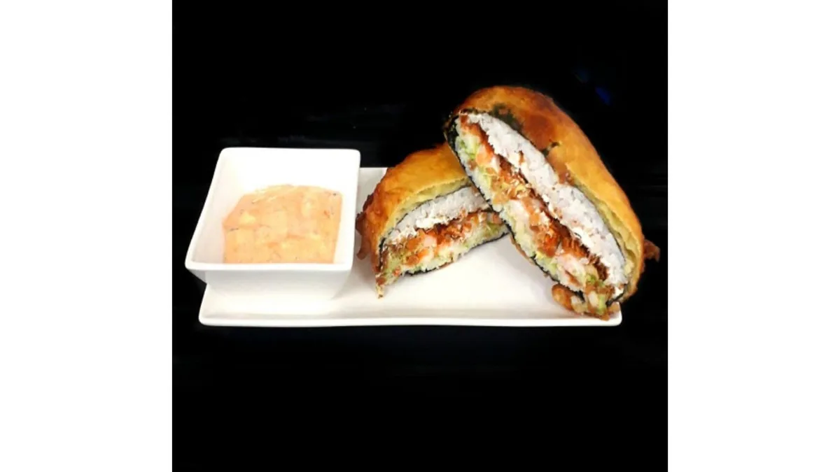 Sushi Burger sa kozicama