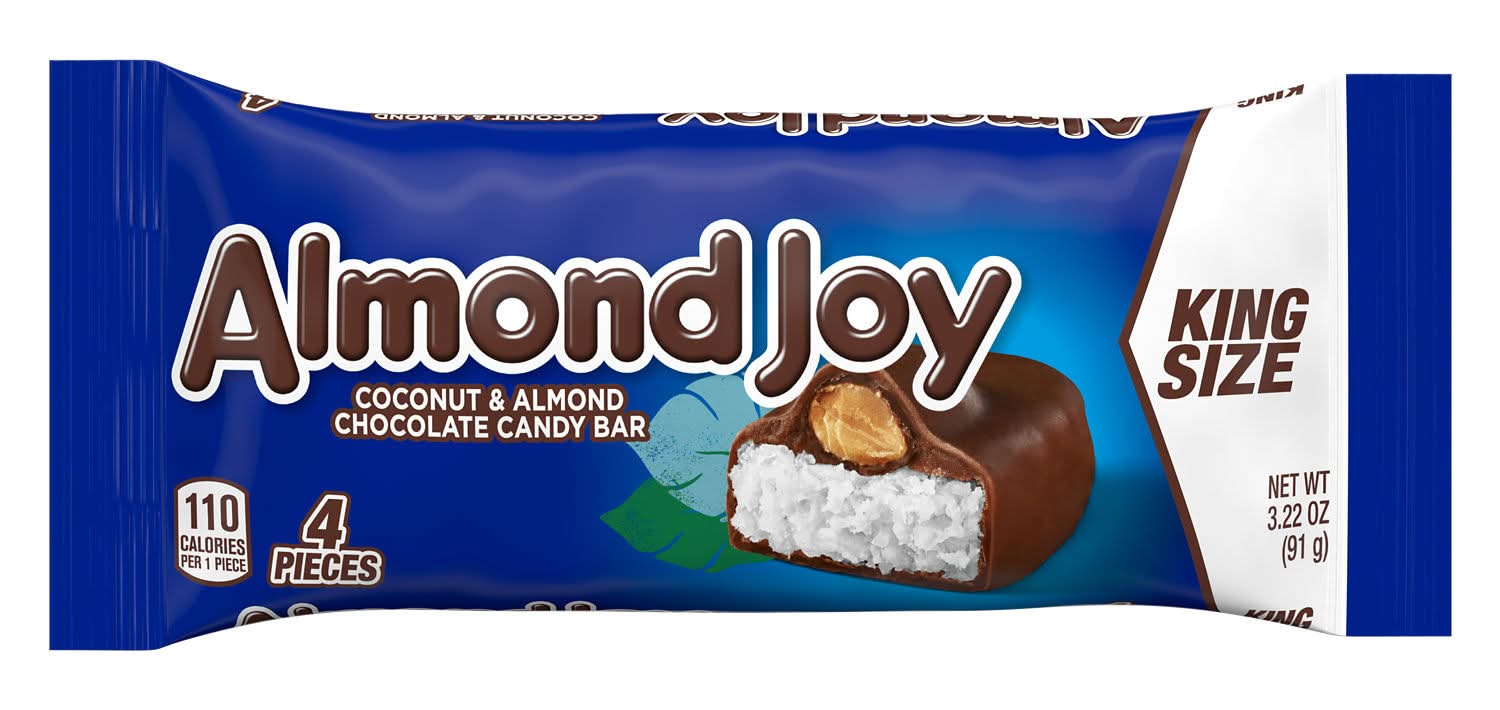 Almond Joy Candy Bar, Coconut and Almond Chocolate (3.22 oz, 4 ct)