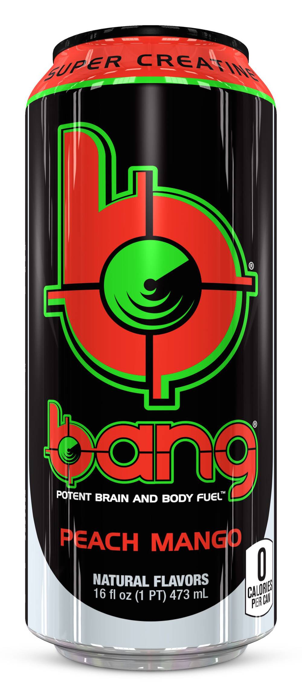 Bang Super Creatine Energy Drink, Peach-Mango (16 fl oz)