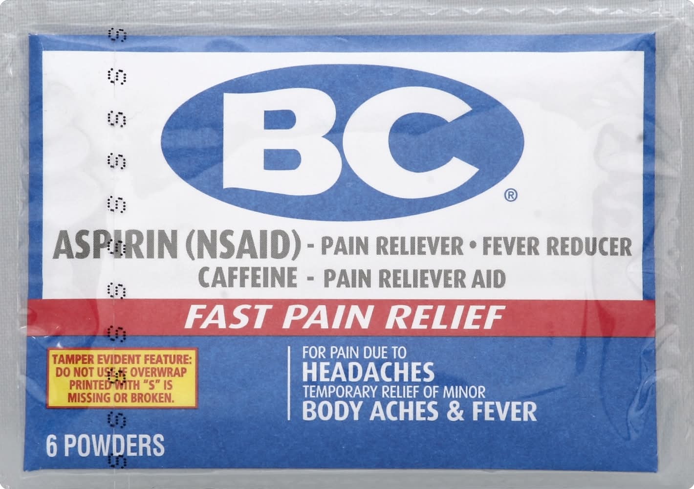 BC Aspirin Fast Pain Relief Powders (6 ct)