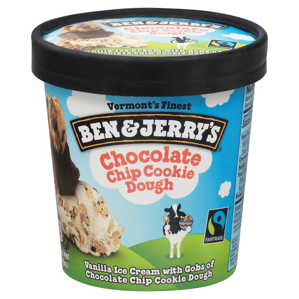 Ben and Jerry's Ice Cream, Vanilla, Chocolate Chip Cookie Dough (1 pint)