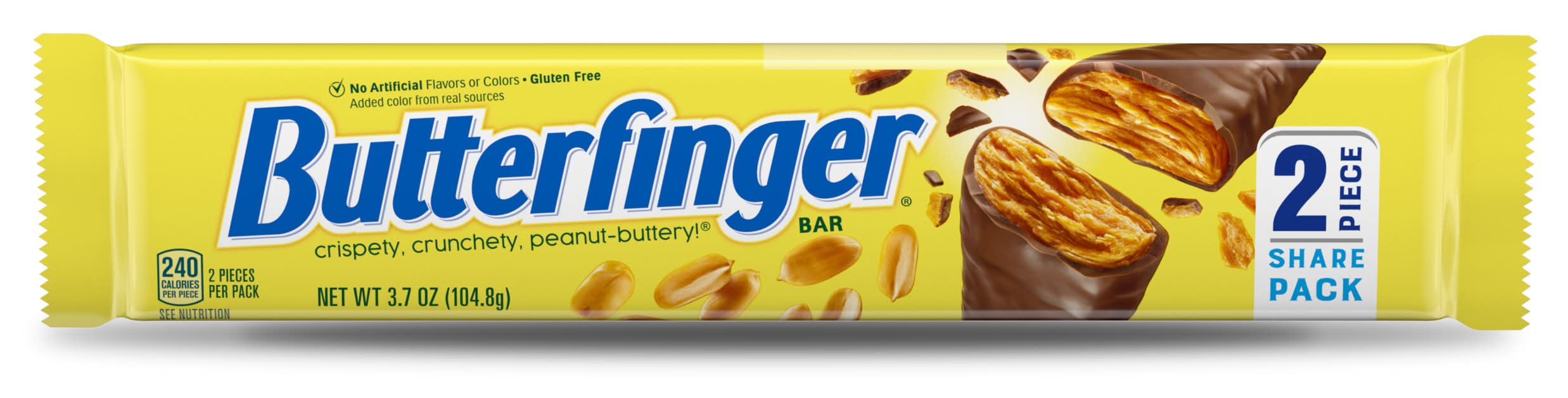 Butterfinger Gluten Free Candy Bar Share Size, Peanut Butter (3.7 oz, 2 ct)