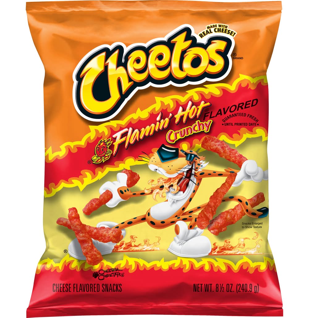 Cheetos Crunchy Snacks, Flamin' Hot Flavored (8.5 oz)