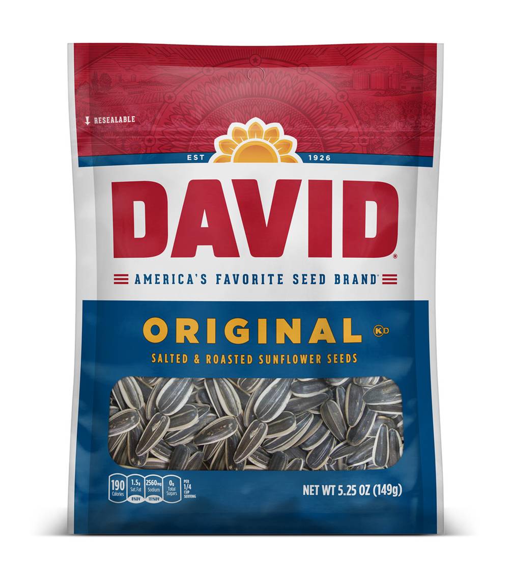 David Original Salted and Roasted Sunflower Seeds (5.25 oz)