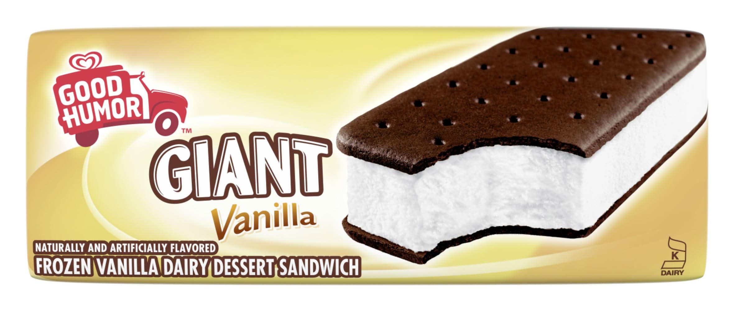 Good Humor Giant Dairy Dessert Sandwich, Vanilla (6 oz)