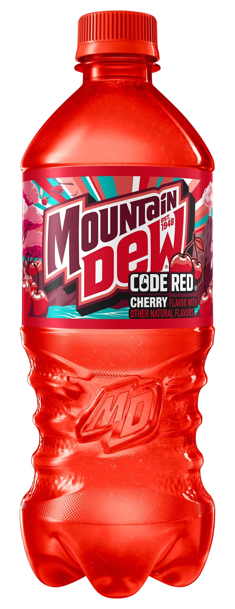 Mountain Dew Code Red Soda, Cherry (20 fl oz)
