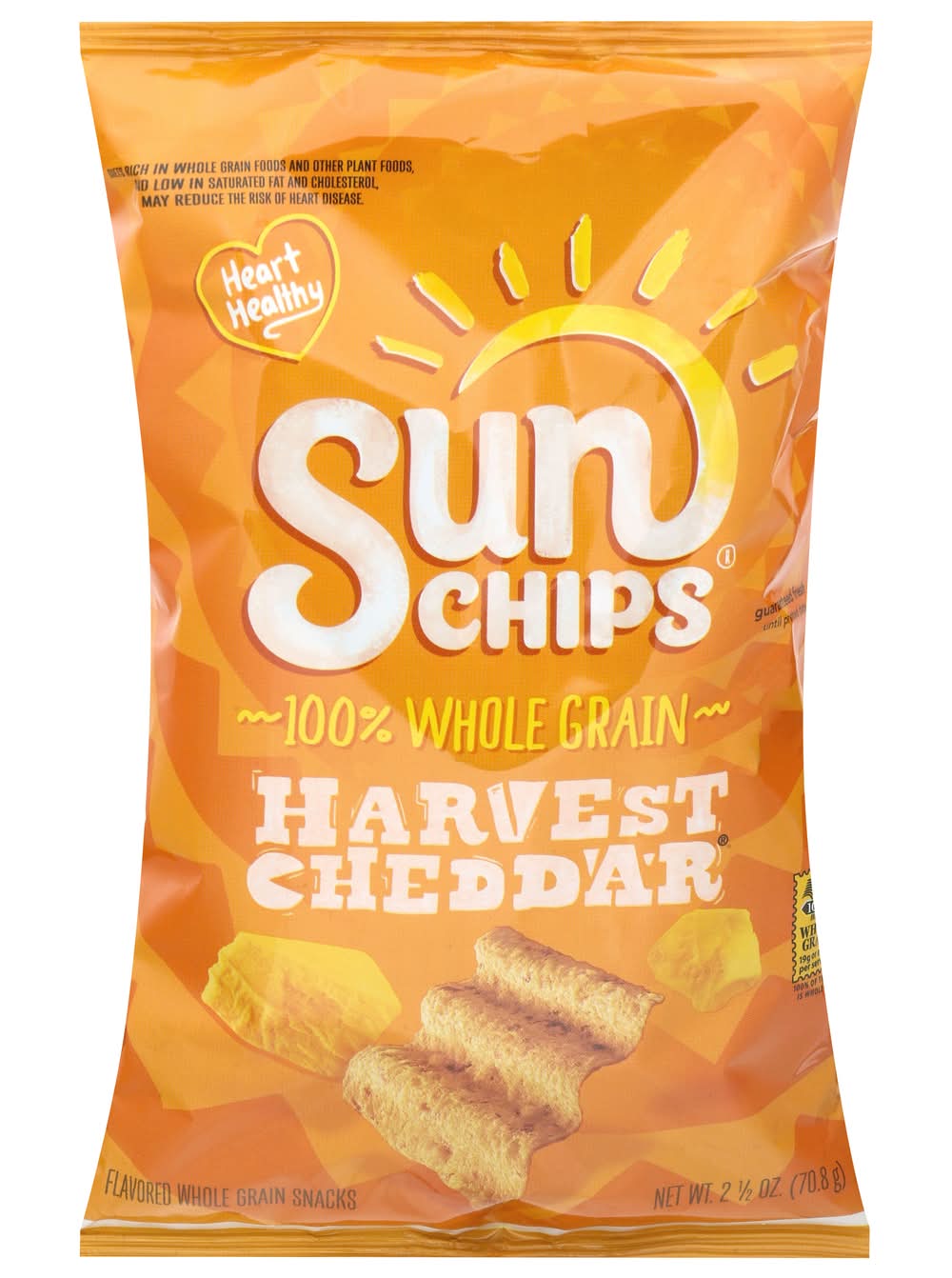 Sun Chips 100% Whole Grain Snacks, Harvest Cheddar (2.5 oz)