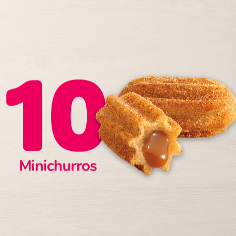10 Minichurros de Doce de Leite