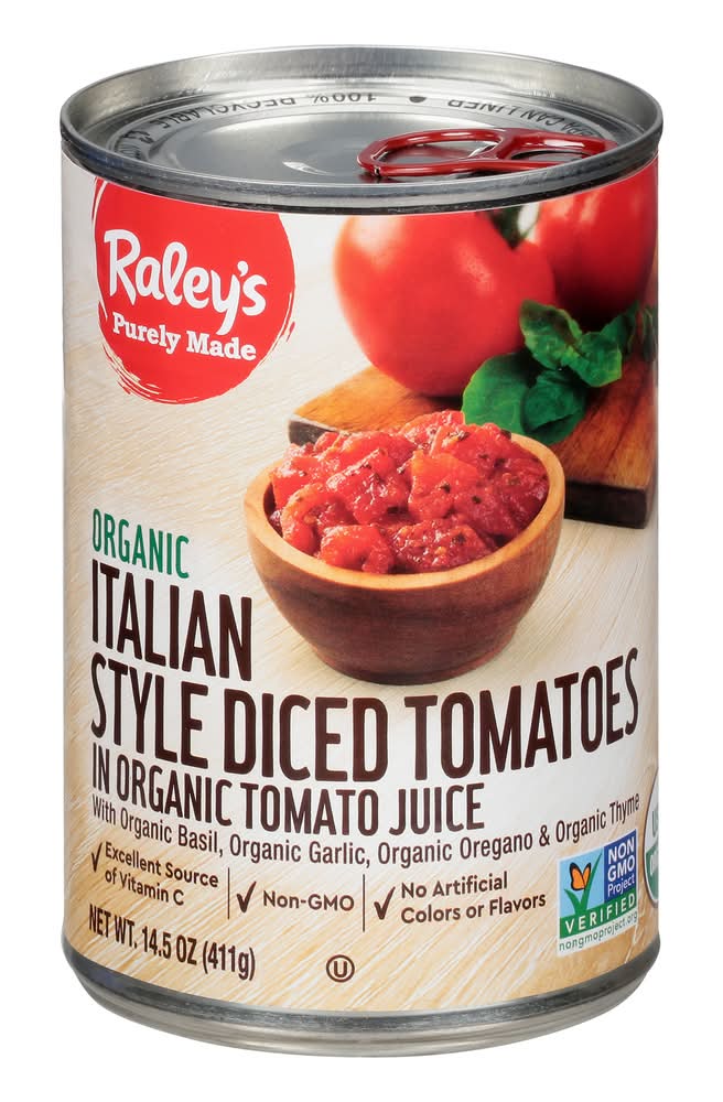 Raley's Organic Italian Style Diced Tomatoes (14.5 oz)