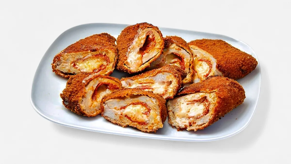 Szalámival-sajttal töltött rántott borda 1kg