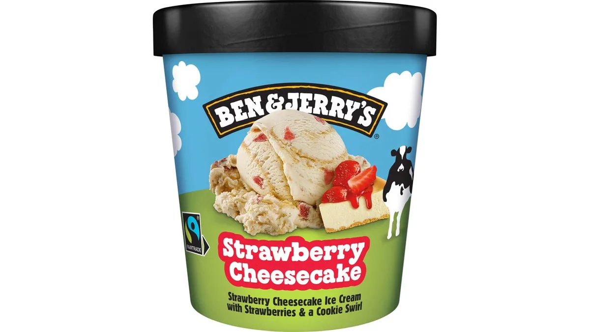 Ben and Jerry's Strawberry Cheesecake Jäätelö 465ml/416g