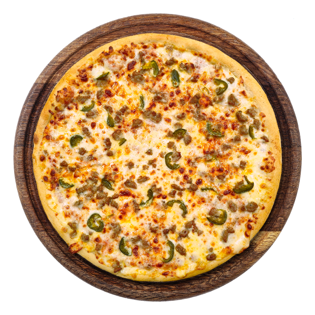 Pizza salchicha italiana con jalapeño