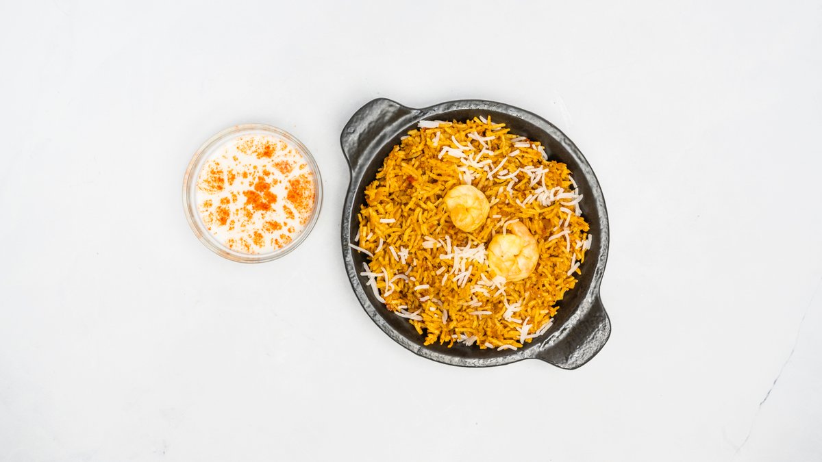 Jhinga biryani