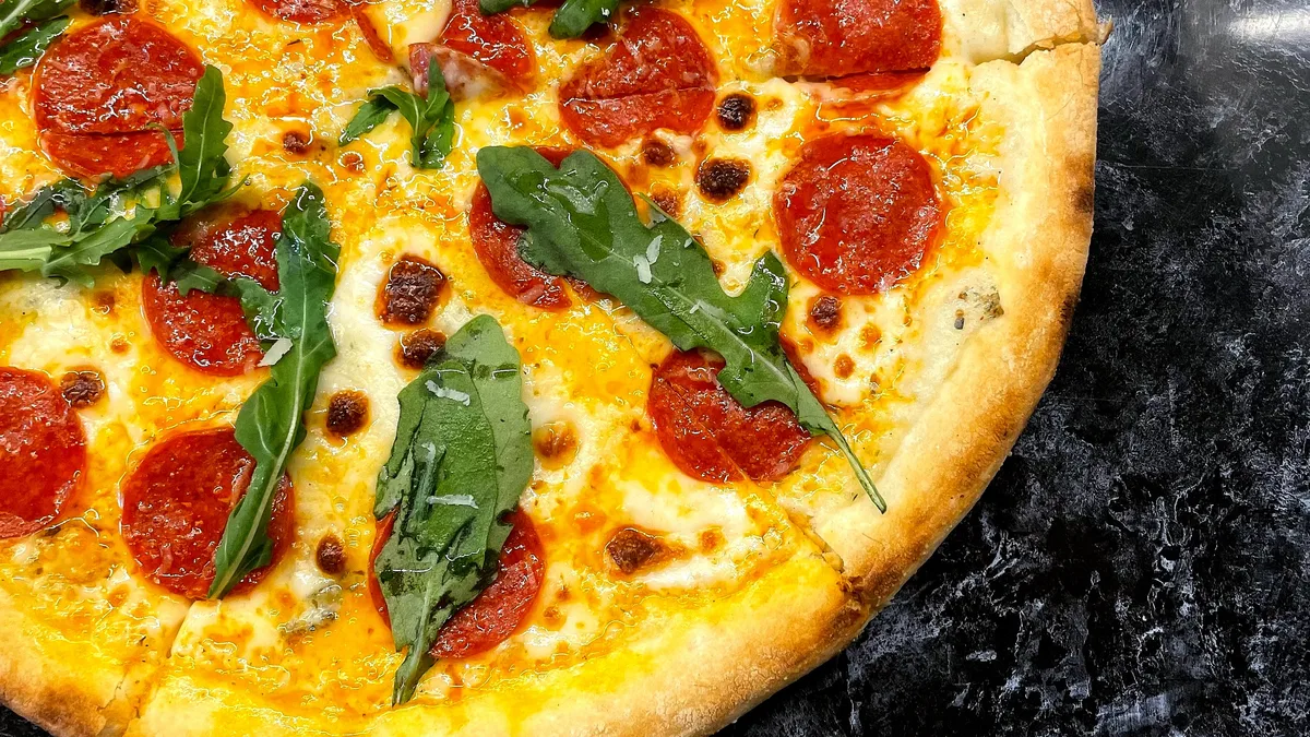 4 cheese and pepperoni (on cheese sauce)
