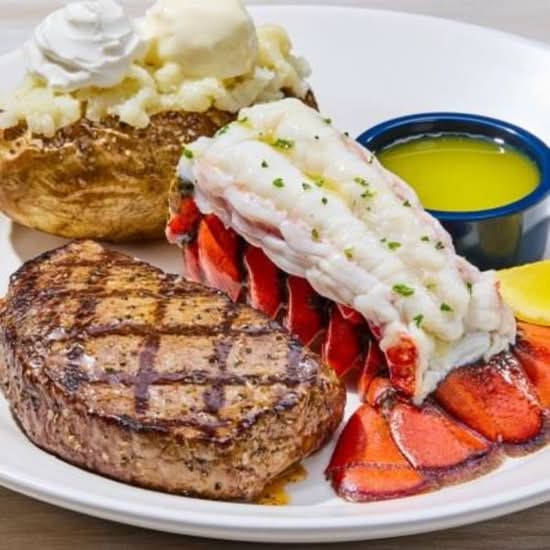 Surf and Turf Maritime Lobster Tail and 7 oz. Sirloin