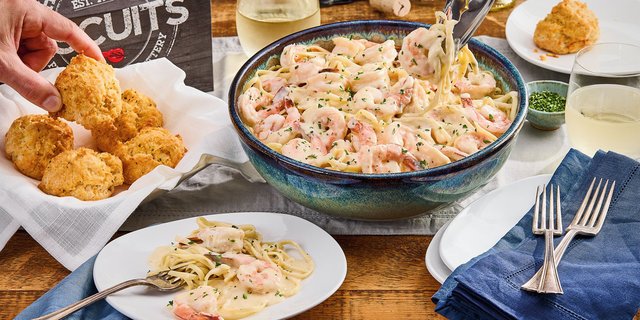 Shrimp Linguini Alfredo Family Meal