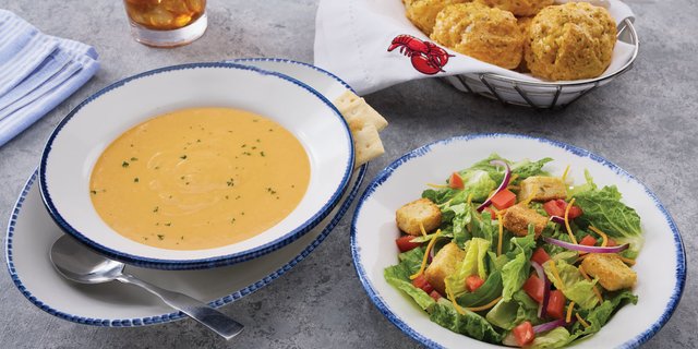 Soup, Salad and Cheddar Bay Biscuits