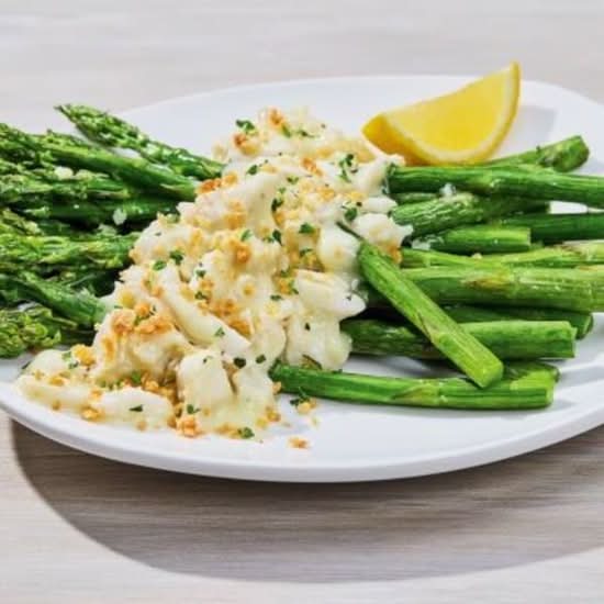 Crab-Topped Asparagus