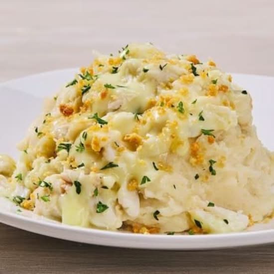 Crab-Topped Mashed Potatoes
