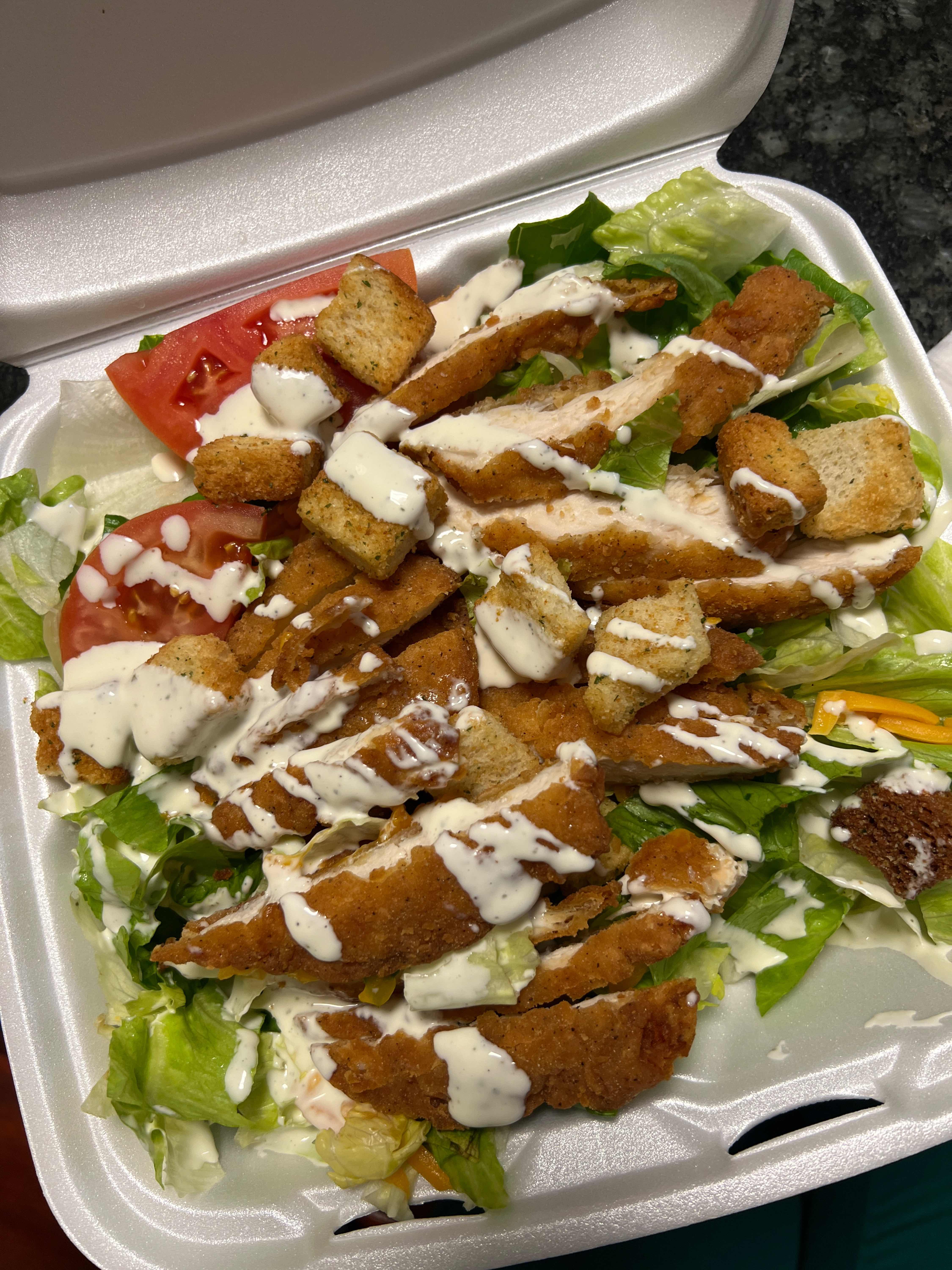 Fried Chicken Strip Salad
