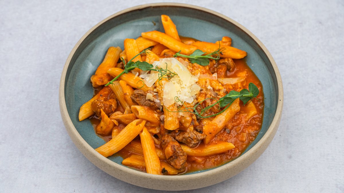 Penne biftek