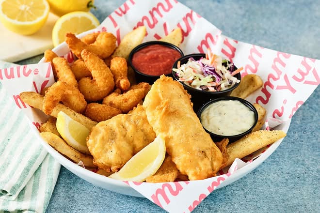 Crispy Fish and Shrimp Duo