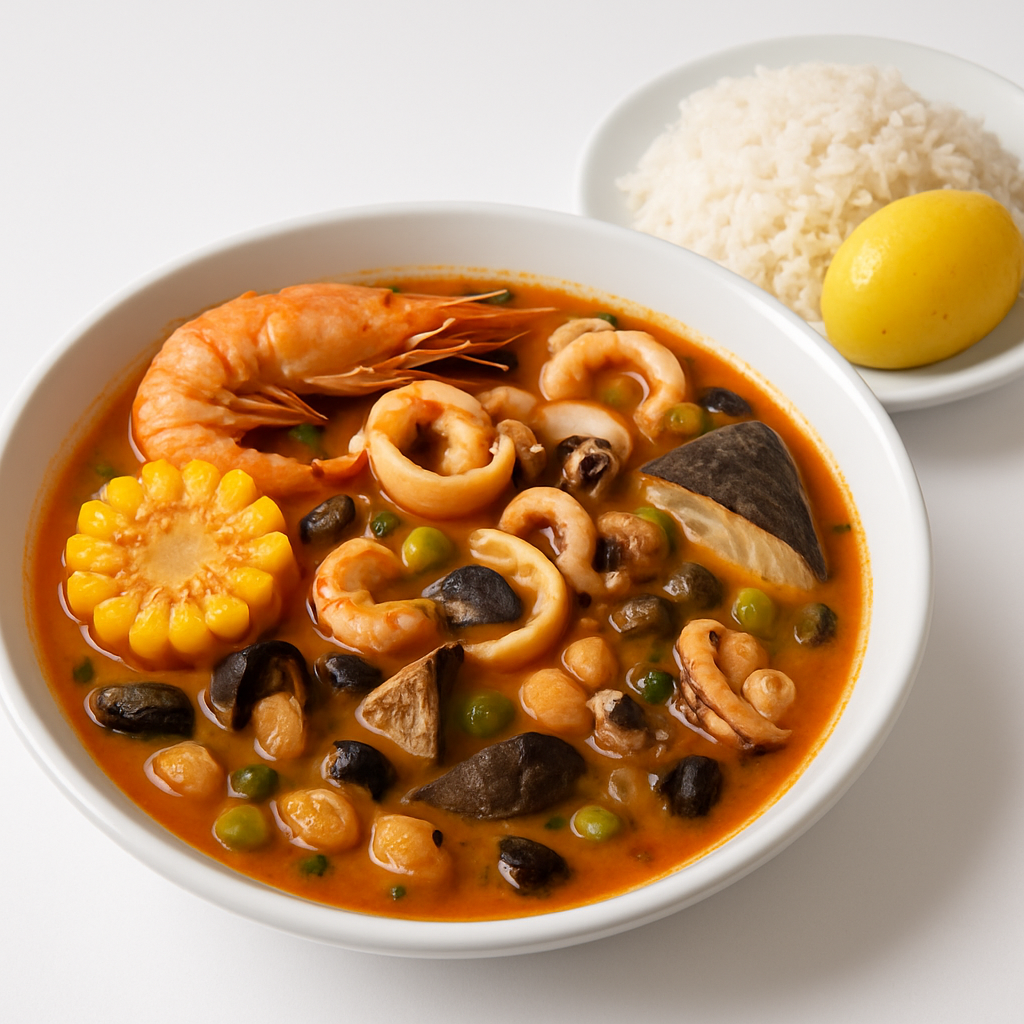 Caldeirada de Frutos do Mar para 1 Pessoa com Arroz e Batata Pa