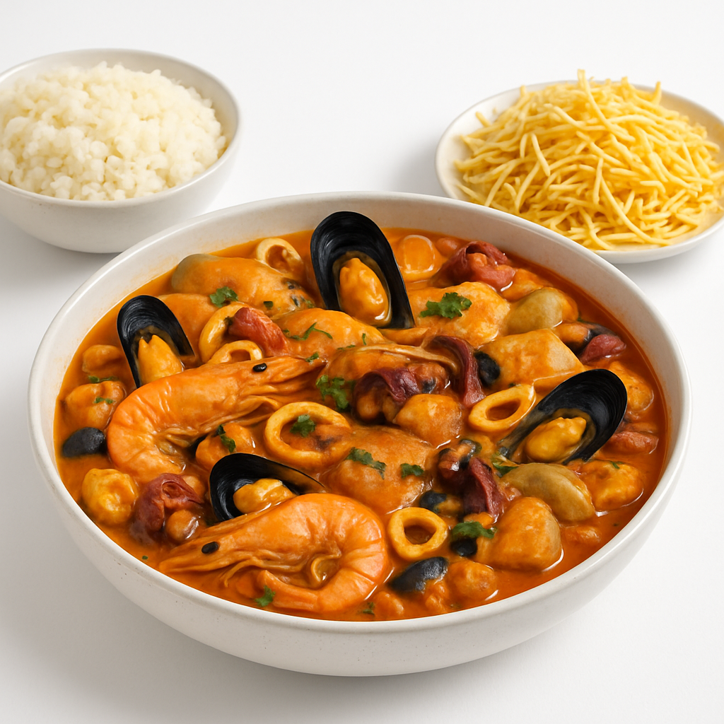 Caldeirada para 4 Pessoas Arroz Batata Palha
